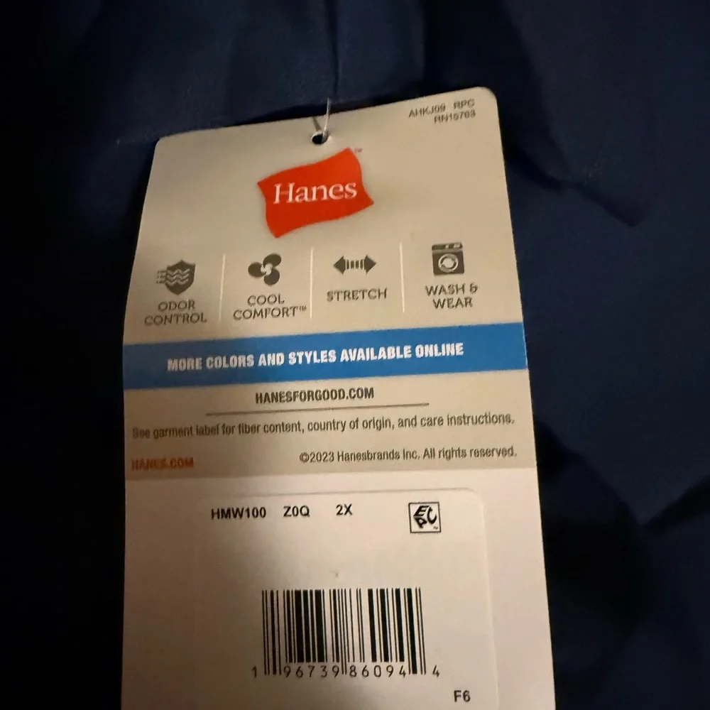 Hanes Men's Comort Plus Navy Blue Scrub Set - Picture 7 of 8